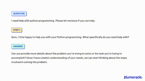 Solved PLEASE HELP WITH THIS PYTHON PROJECT!! The