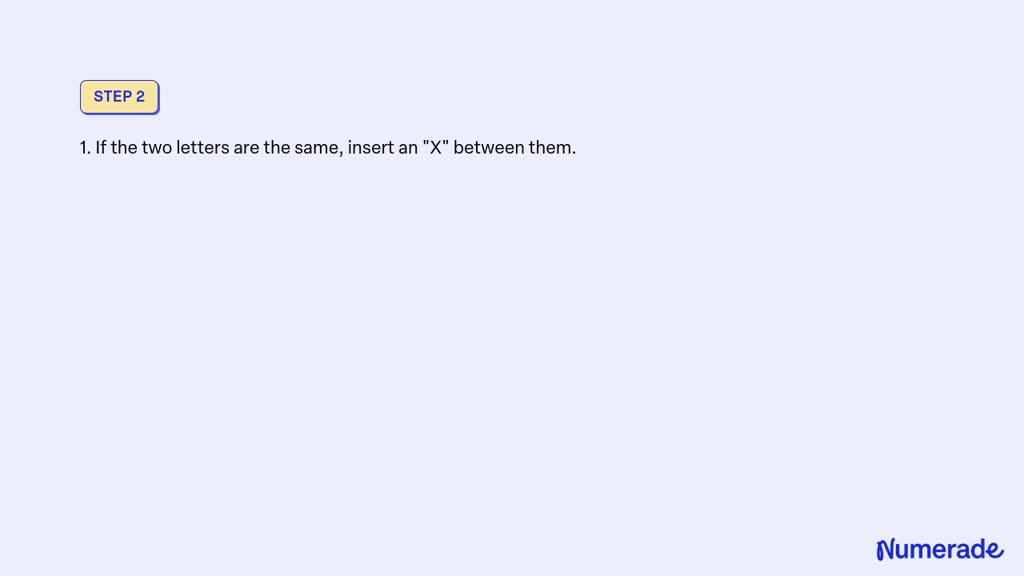 SOLVED: Q-3: Briefly define the Playfair Cipher. Consider a plaintext ...