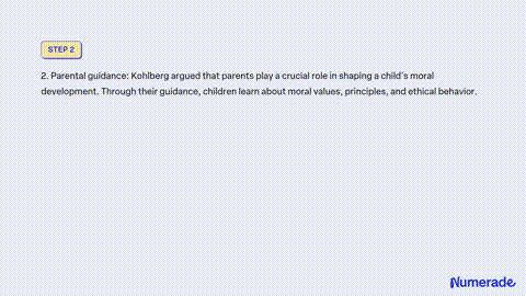 SOLVED Kohlberg emphasized perspective taking and as critical