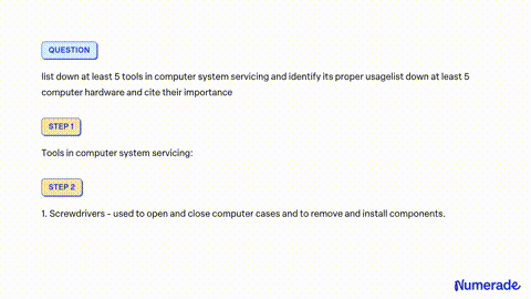 list down 5 computer hardware components