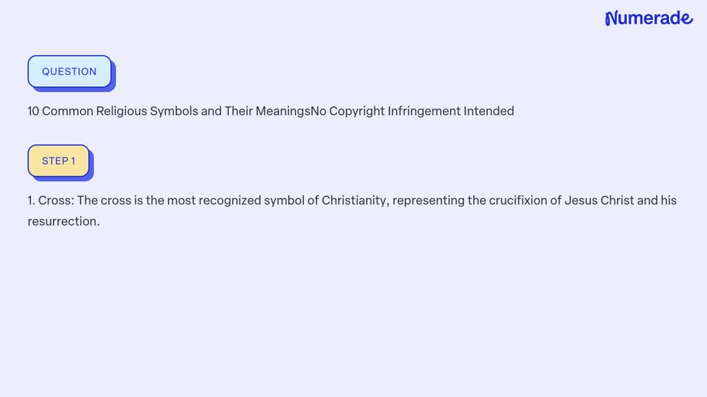 Solved: 10 Common Religious Symbols And Their Meaningsno Copyright 