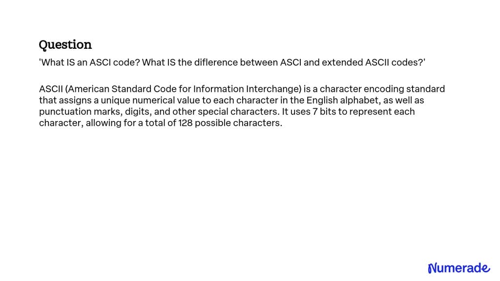 solved-what-is-an-asci-code-what-is-the-diflerence-between-asci-and