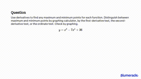 Second derivative deals test calculator