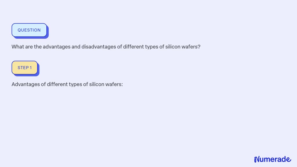 SOLVED:What are the advantages and disadvantages of different types of ...