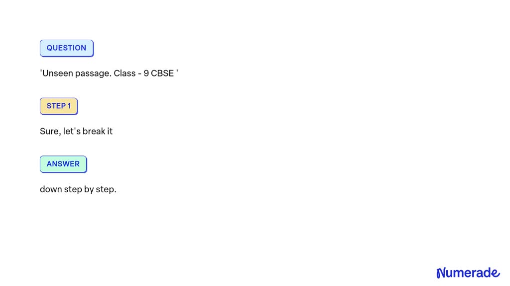 case study based unseen passage class 9