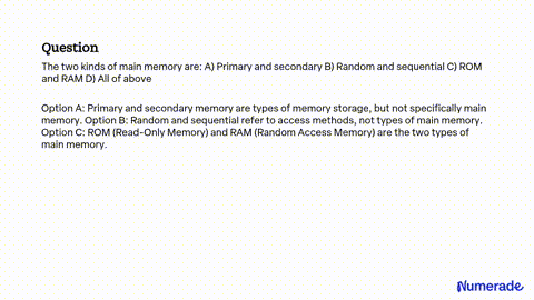 The two kinds sale of main memory are