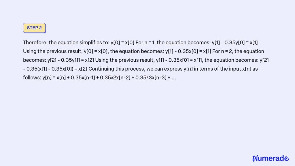 Solved Problem 1 Determine The Impulse Response Of The Lti System