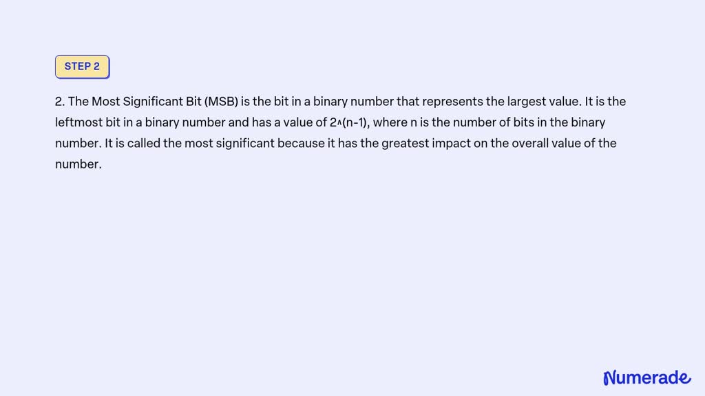 Explain The Term Least Significant Bit Lsb