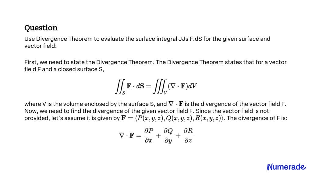 Solved Use The Divergence Theorem To Evaluate The Surface Integral âˆ¬