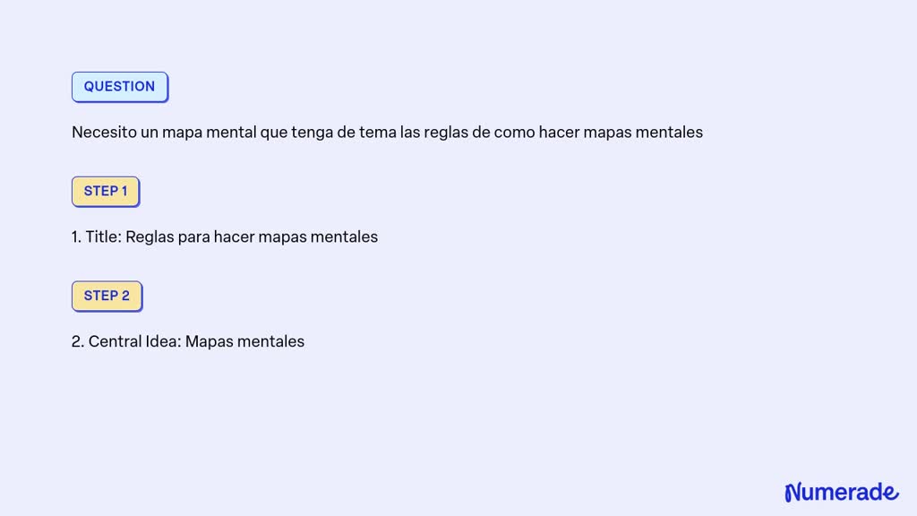 Solved Necesito Un Mapa Mental Que Tenga De Tema Las Reglas De Como