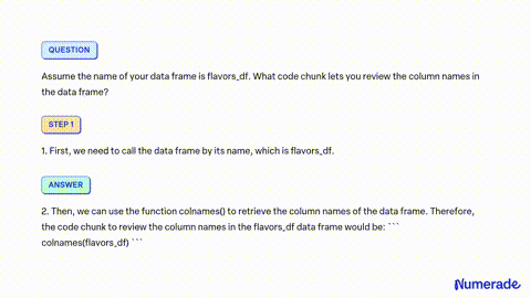 Assume the name of your data frame is flavors_df.