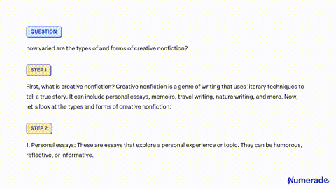 Different Forms of Creative Nonfiction