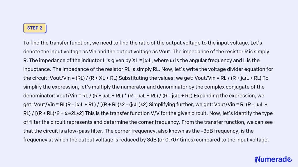 SOLVED: For the circuit in Fig. 14.40, obtain the transfer function V/V ...