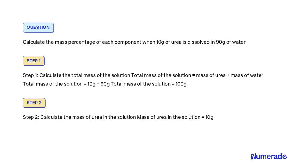 Solved Calculate The Mass Percentage Of Each Component When G Of