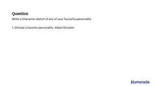 Character Sketch Of Albert Einstein Class 11th  YouTube