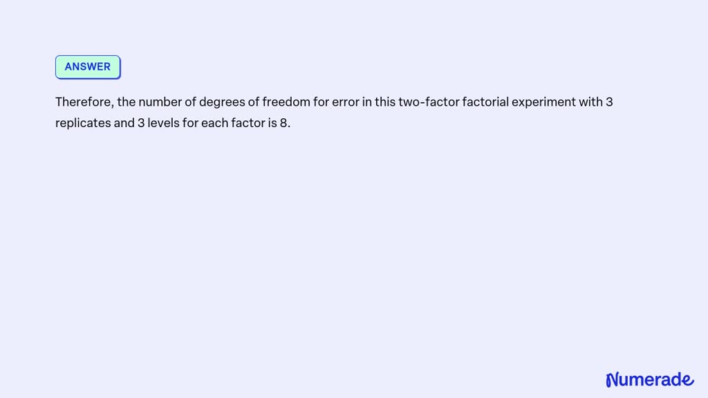 factorial experiment with replicates