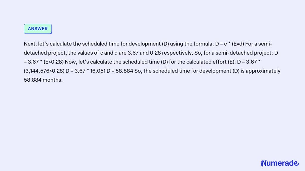 SOLVED: The size of the code for the project in KLOC (kilo lines of ...