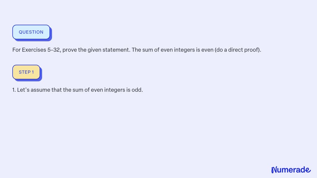 solved-for-exercises-5-32-prove-the-given-statement-the-sum-of-even