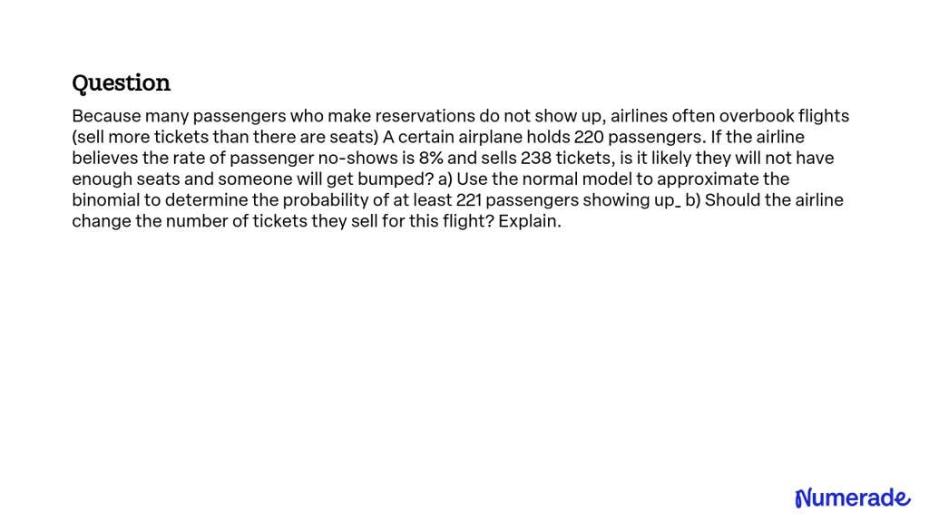 solved-because-many-passengers-who-make-reservations-do-not-show-up