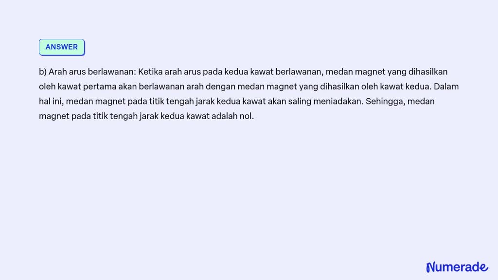 SOLVED: Dua Kawat Lurus Dan Panjang Diletakkan Sejajar Dengan Jarak D ...