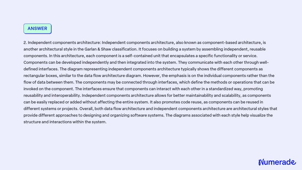 SOLVED: Question 1: Elaborate the following in the context of Garlan ...