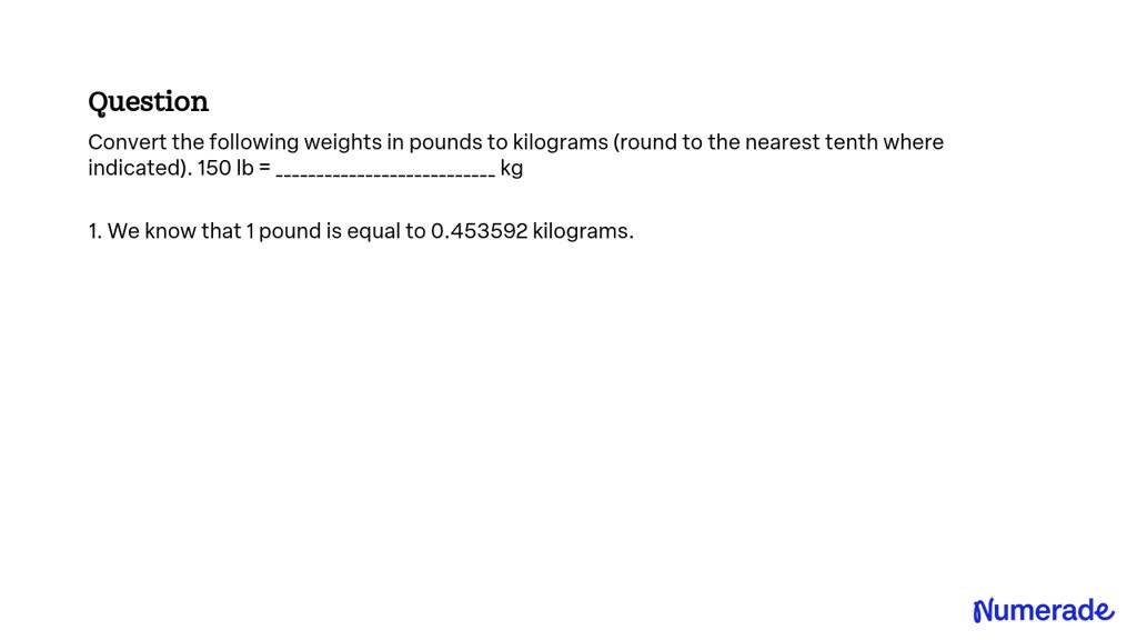 150 hotsell pound kg