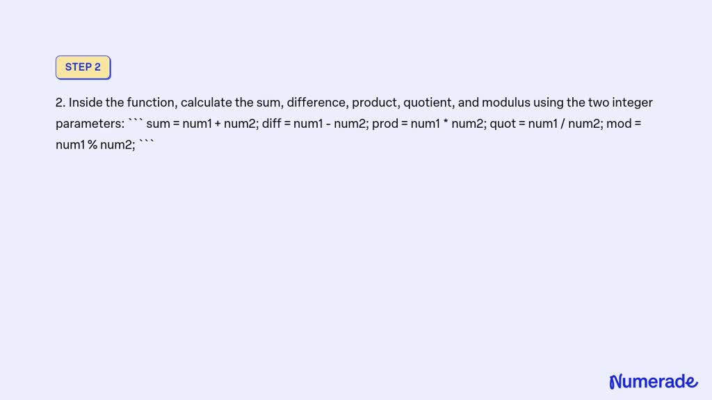 SOLVED: In C++ Define a void function that calculates the sum ...