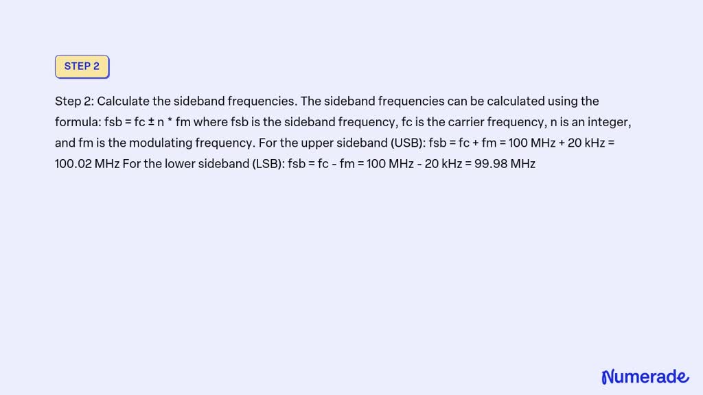 SOLVED: A carrier wave of amplitude 10V and frequency 100 MHz is ...