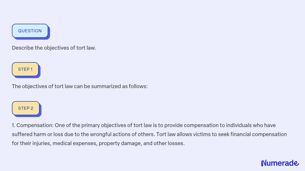 solved-describe-the-objectives-of-tort-law