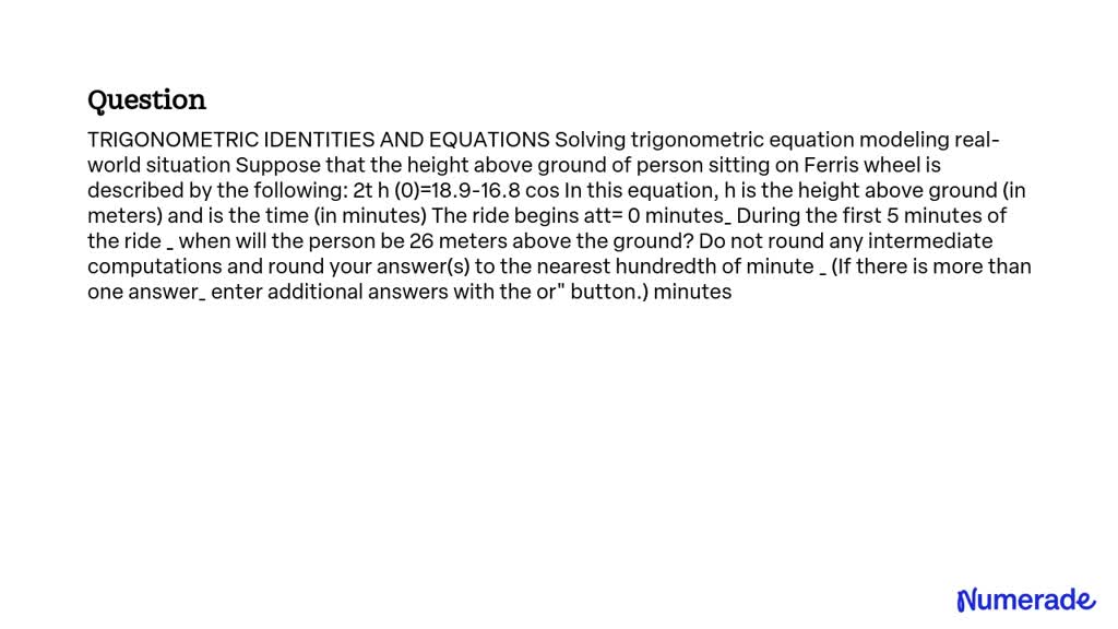 VIDEO solution: TRIGONOMETRIC IDENTITIES AND EQUATIONS Solving ...