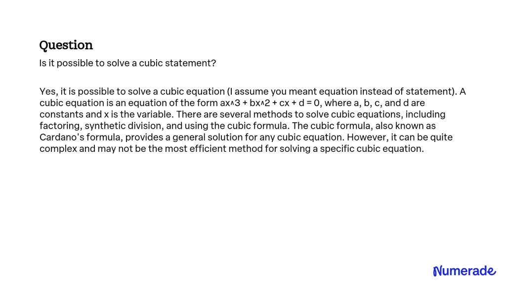 solved-is-it-possible-to-solve-a-cubic-statement