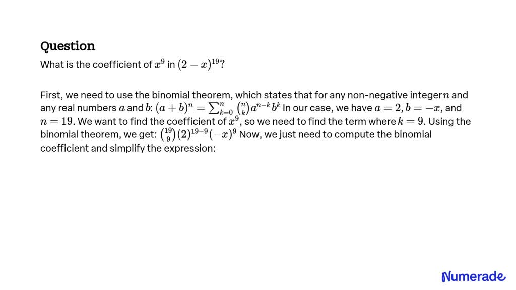 solved-what-is-the-coefficient-of-x-9-in-2-x-19