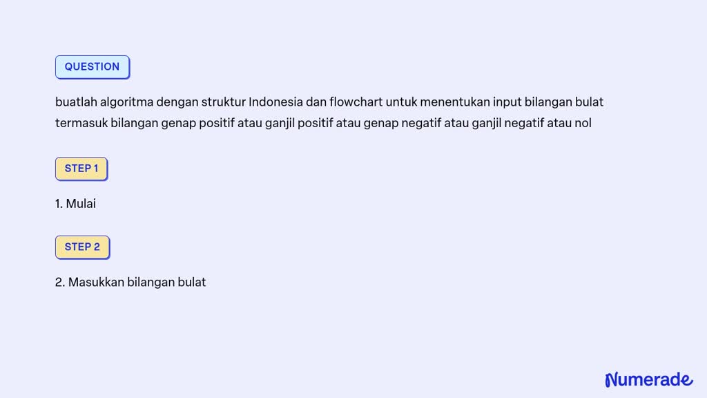 Solved Buatlah Algoritma Dengan Struktur Indonesia Dan Flowchart Untuk
