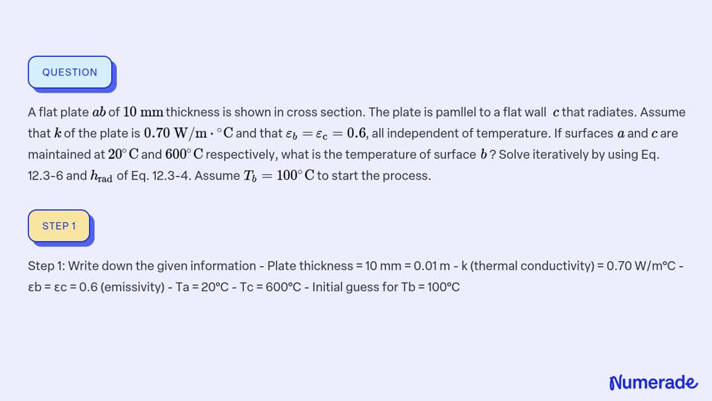 SOLVED:A flat plate a b of 10 mm thickness is shown in cross section ...