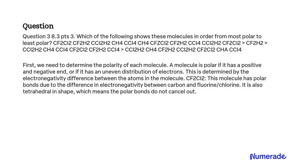 SOLVED: 3. Which of the following shows these molecules in order from ...