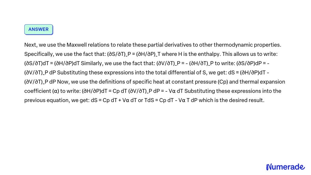 VIDEO solution: Suppose that S is regarded as a function of P and T ...