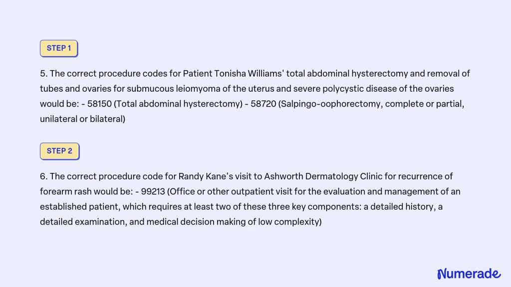 Video Solution: Case 5.3 Procedure Codes Find The Correct Procedure 