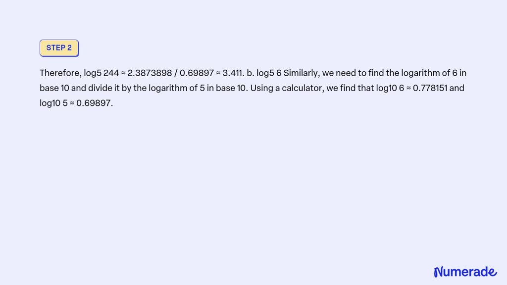 SOLVED: utilizar el cambio de base para calcular los siguientes ...