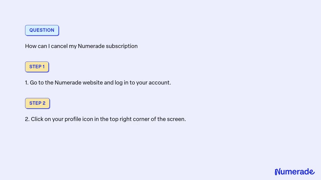 SOLVED: How can I cancel my Numerade subscription