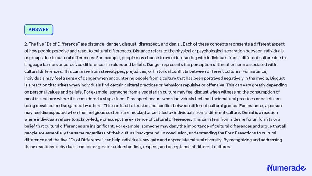 SOLVED: 300/350 words (each question) 1.Describe the Four F reactions ...