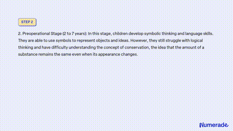 SOLVED Which Piaget s cognitive stage of development undergoes