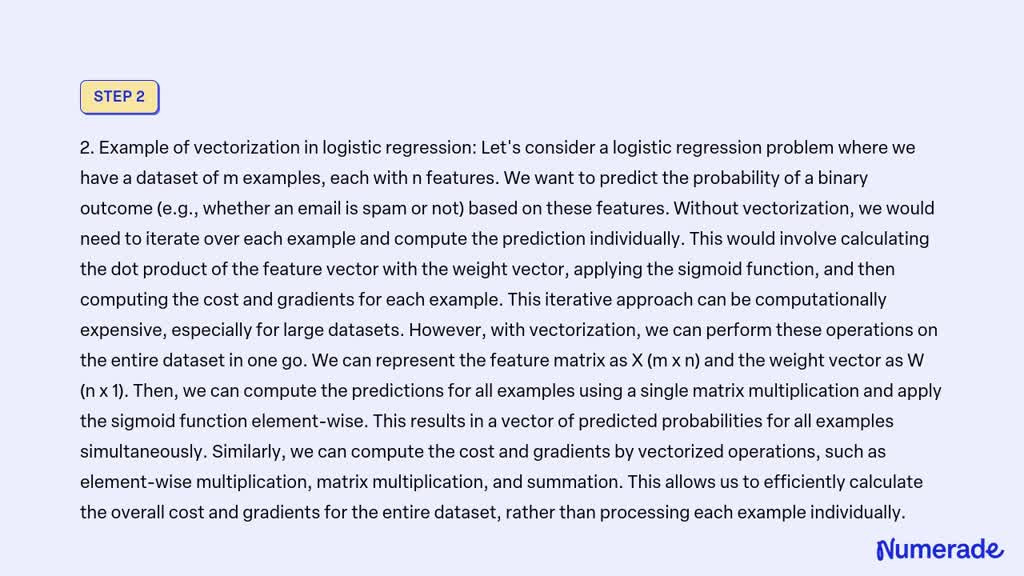 SOLVED: Explain the role of vectorization in neural network processing ...