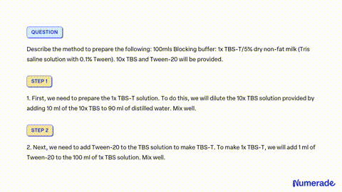TBST [10X]; Tris buffered saline with Tween-20 (100mM Tris.HCl