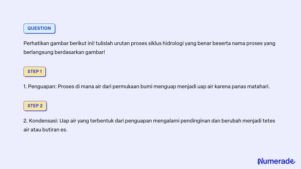 Solved Perhatikan Gambar Berikut Ini Tulislah Urutan Proses Siklus