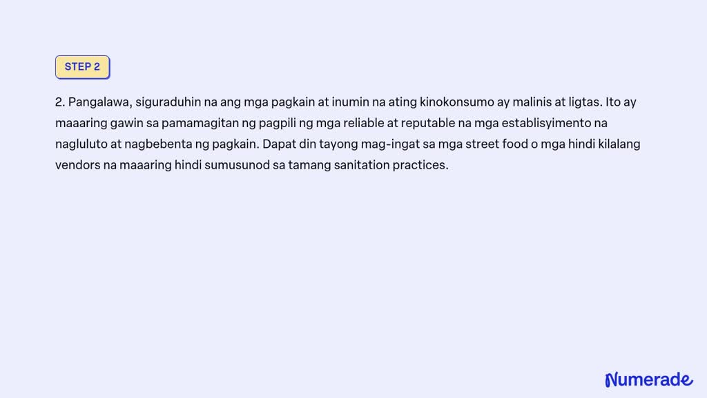 SOLVED: 1. Ano-ano Ang Dapat Nating Gawin Upang Makaiwas Sa Mga Sakit ...