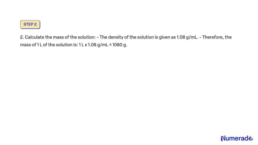 Solved Calculate The Molality Of The Solution An Aqueous Nacl