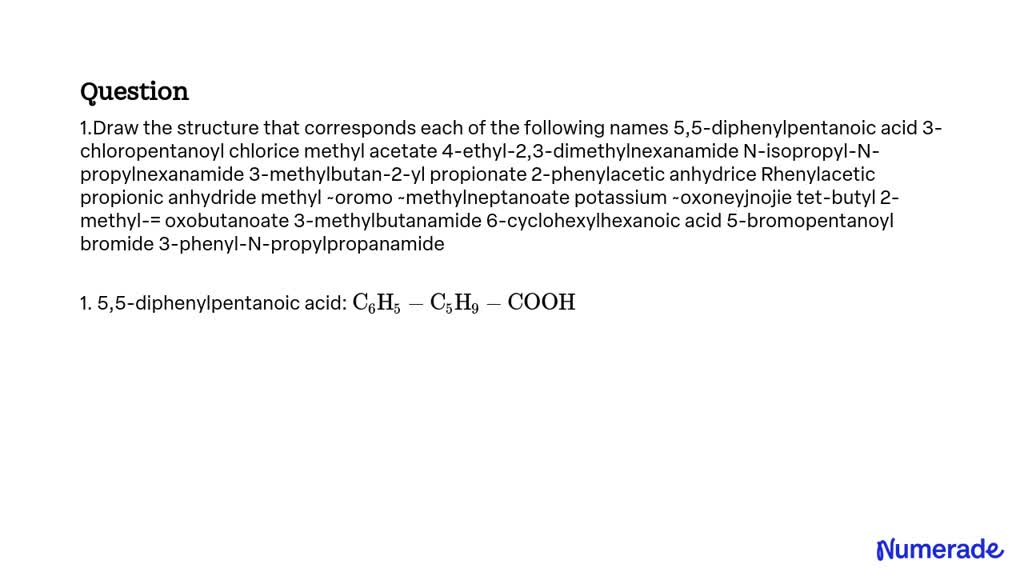 VIDEO solution: Draw the structure that corresponds to each of the ...