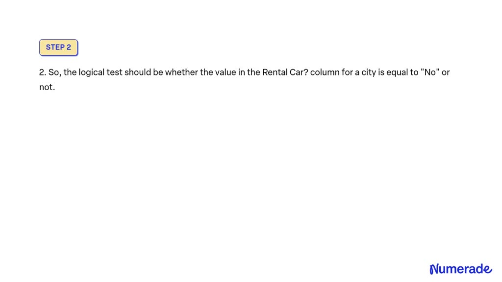 SOLVED: On the Cities worksheet, click cell E13. Depending on the city ...