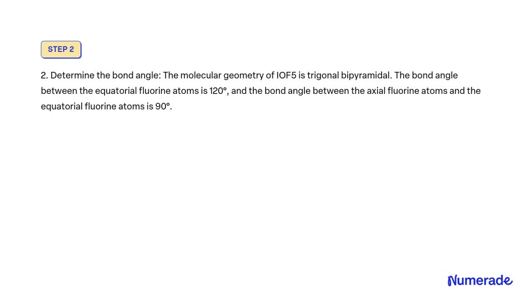 SOLVED: Determine if IOF5 is polar or non-polar (show your working ...