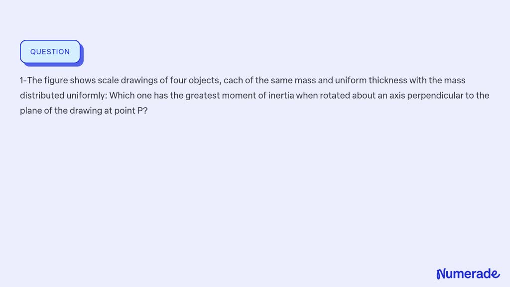 SOLVED: 1-The figure shows scale drawings of four objects, cach of the ...